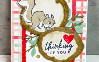Greeting card that says "Thinking of you"
