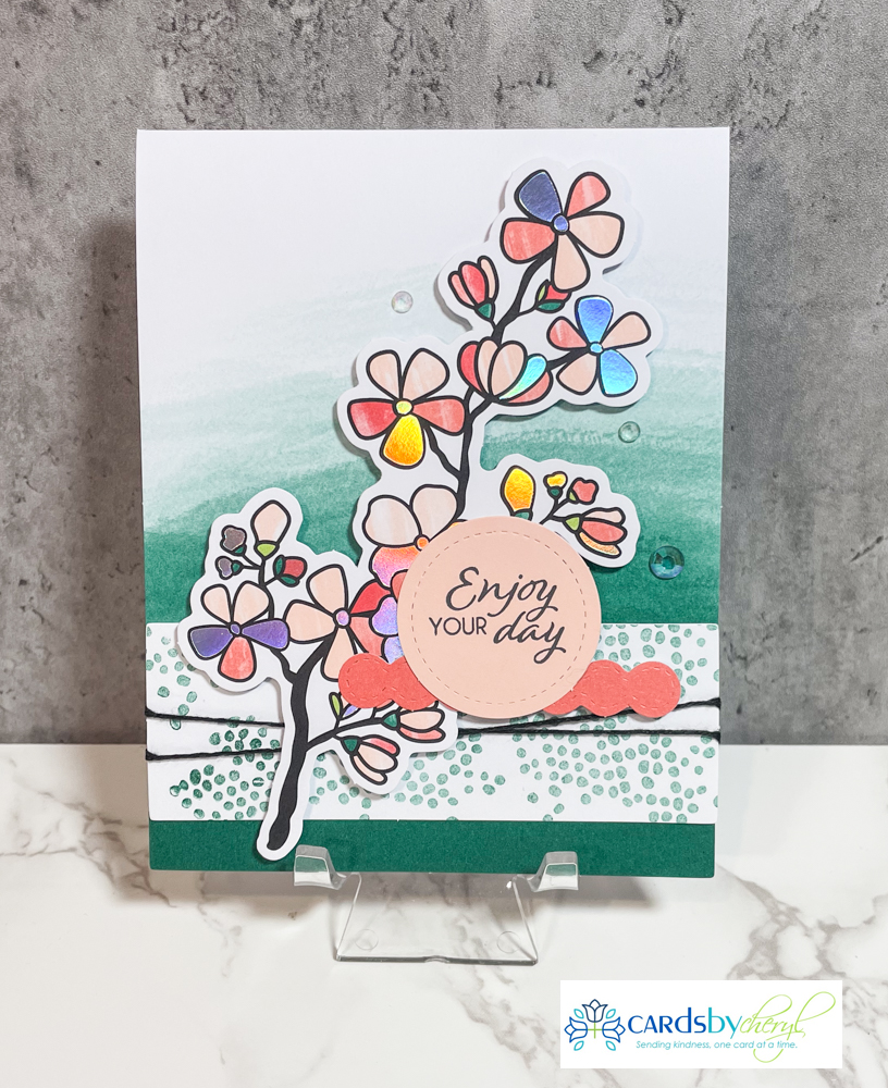 Floral card that says "Enjoy your day"