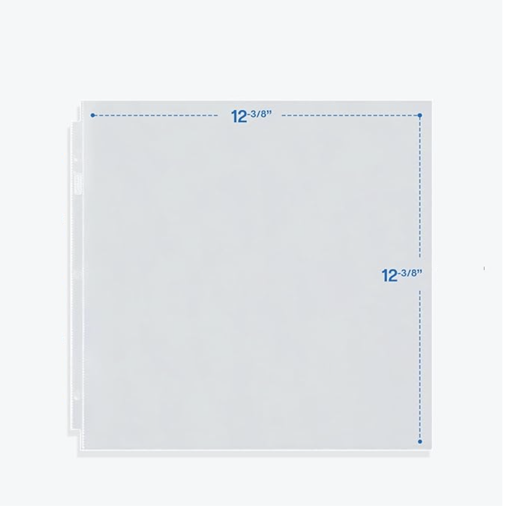 12 x 12 page protectors for DSP Paper